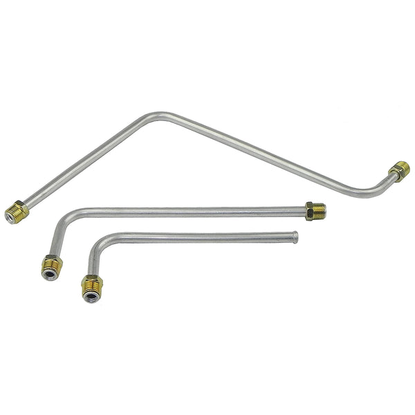 1962 Pontiac (All) 421CID Super Duty Dual Quad 3/8" Pump to Carb Lines 3pc, Stainless