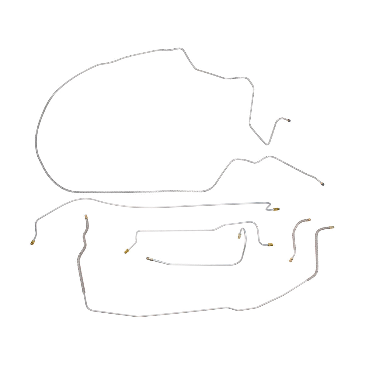 1963 Plymouth B-Body (Belvedere/Fury) Max Wedge Manual Drum Brake Line Kit, Stainless