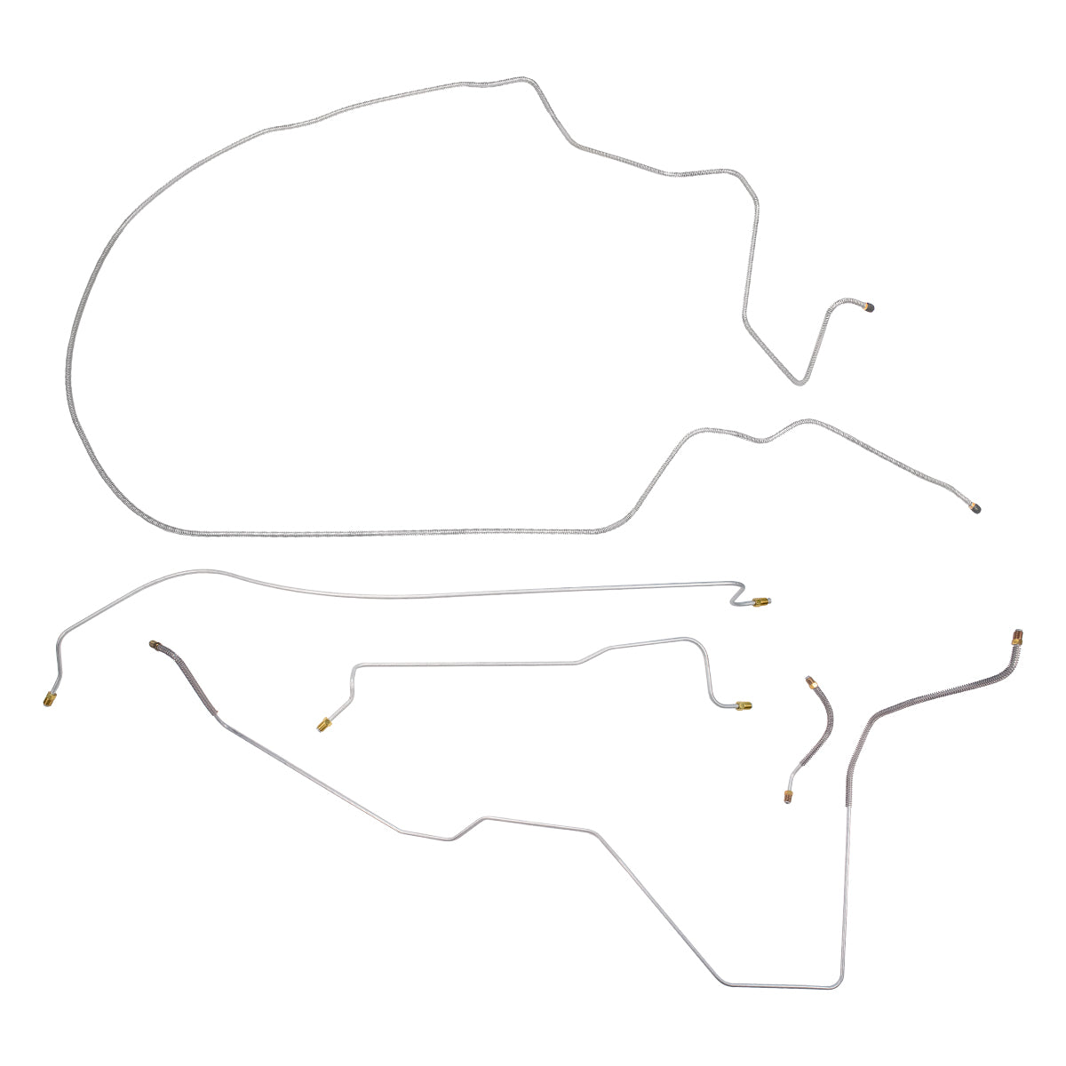 1963 Plymouth Belvedere Fury Complete Power Drum Max Wedge Brake Line Kit, Stainless