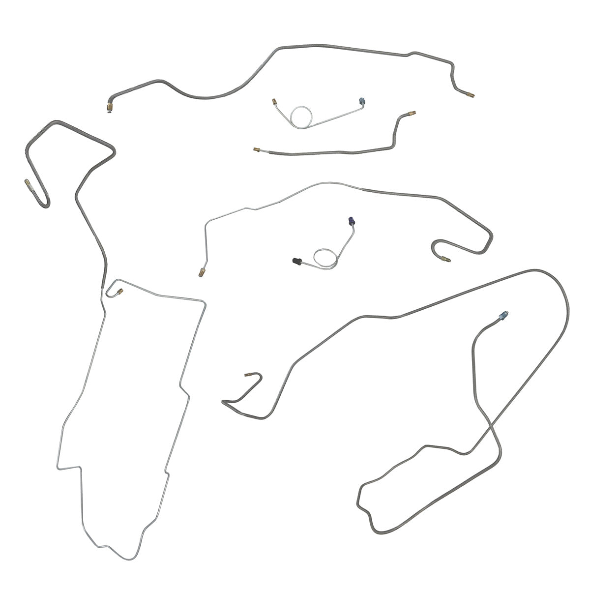 1976-80 Plymouth Road Runner Volare Power Disc Front Brake Line Kit, Stainless