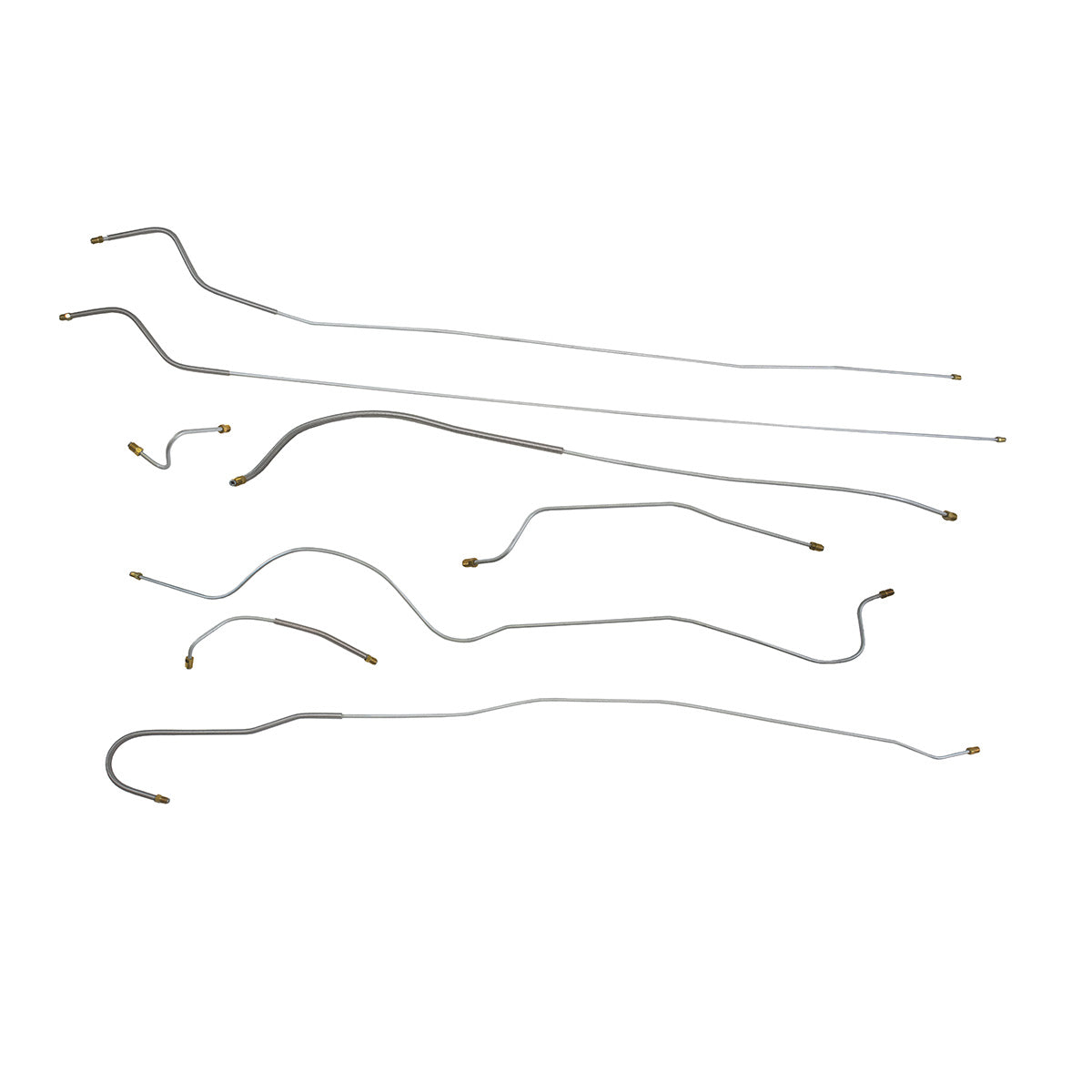 1950 Plymouth P19 manual drum brake line Kit 7pc, Stainless