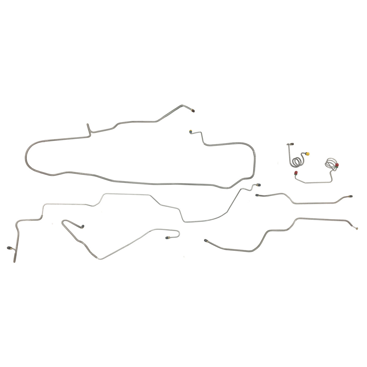 1978-79 Pontiac Sunbird Manual Disc Brake Line Kit 7pc, Stainless