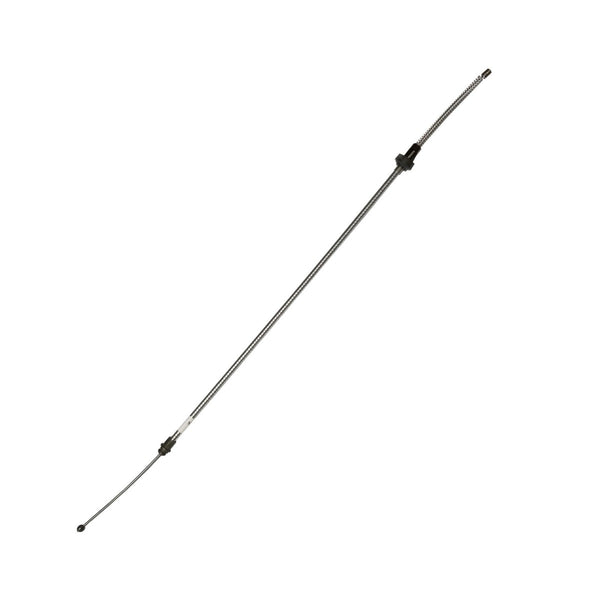 1970-74 E-Body Rear Parking Brake Cable With Intermediate 1pc Stainless