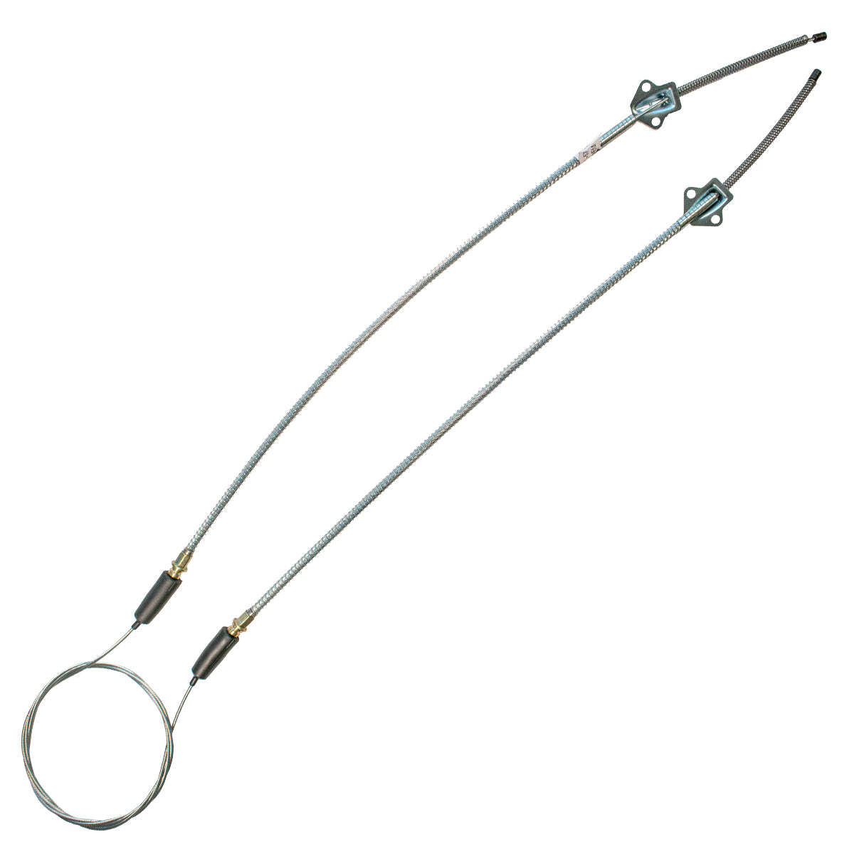 1957 Pontiac Star Chief Bonneville Rear Parking Brake Cable (1 Cable-loop), With Brackets, Stainless