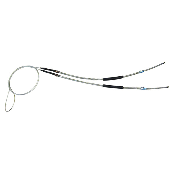 1949-51 Ford Pass Car Rear Parking Brake Cable, Loops for Both Wheels, Stainless