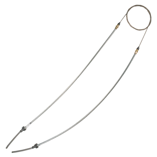 1964 Ford Fairlane Rear Parking Brake Cable, Loops To Both Wheels, 1pc, Stainless