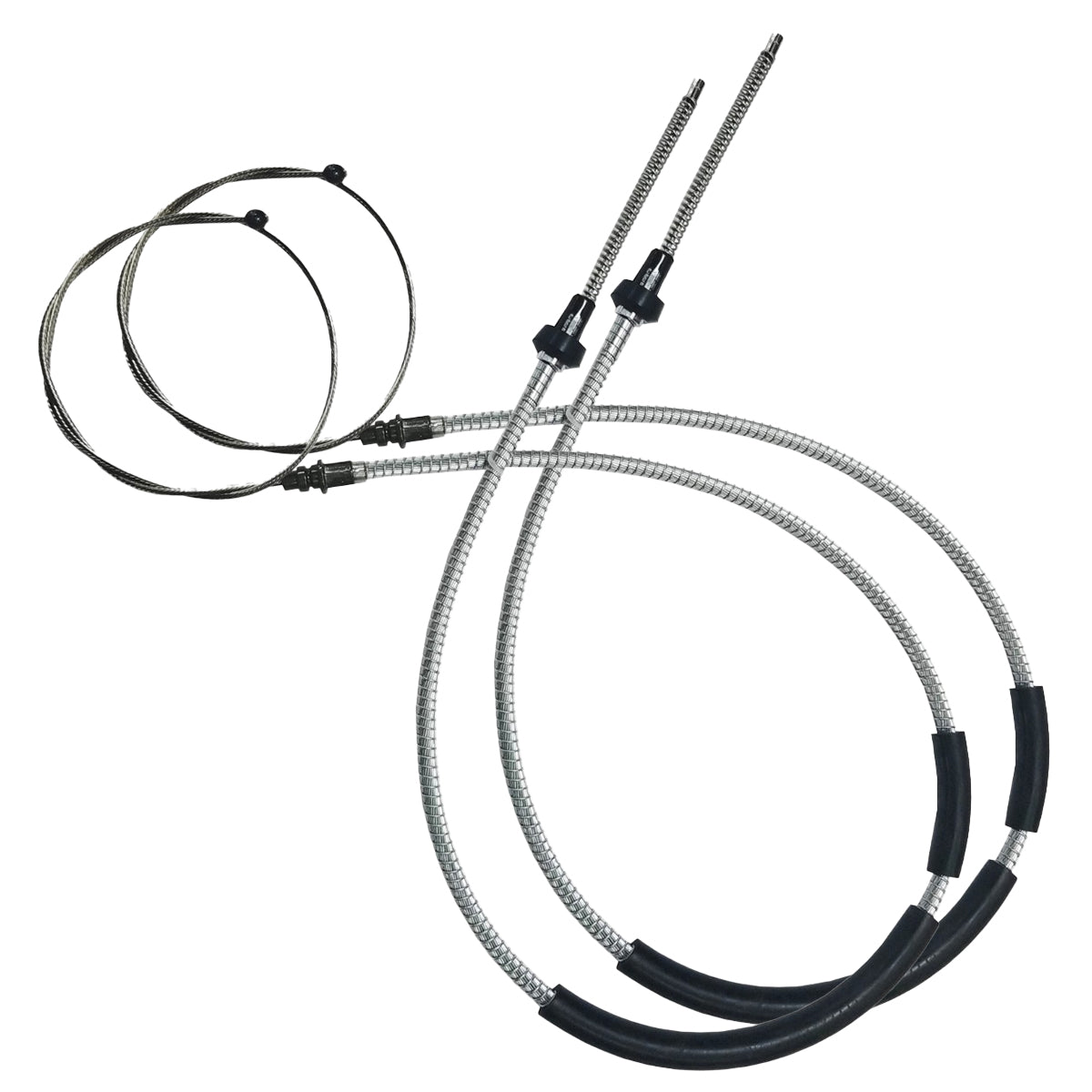 1965 Ford Mustang Rear Parking Brake Cable Pair Stainless