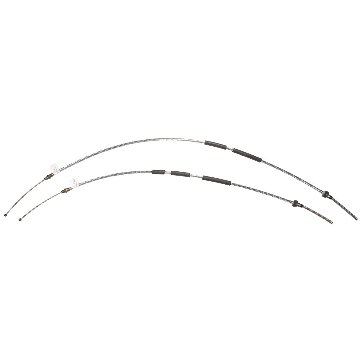 1970 Ford F-100 2wd Long Bed Rear Parking Brake Cable Pair, Stainless