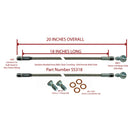 18" Stainless Braided Flex Hose -3an Female to 10mm X 1.5 Banjo And Bolts