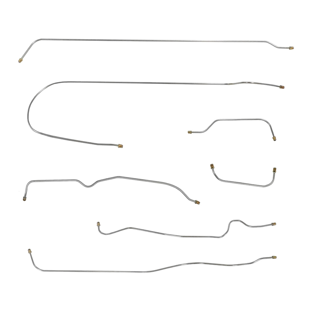 1970 Saab Sonett III Complete Brake Line Kit 8pc, OE Steel