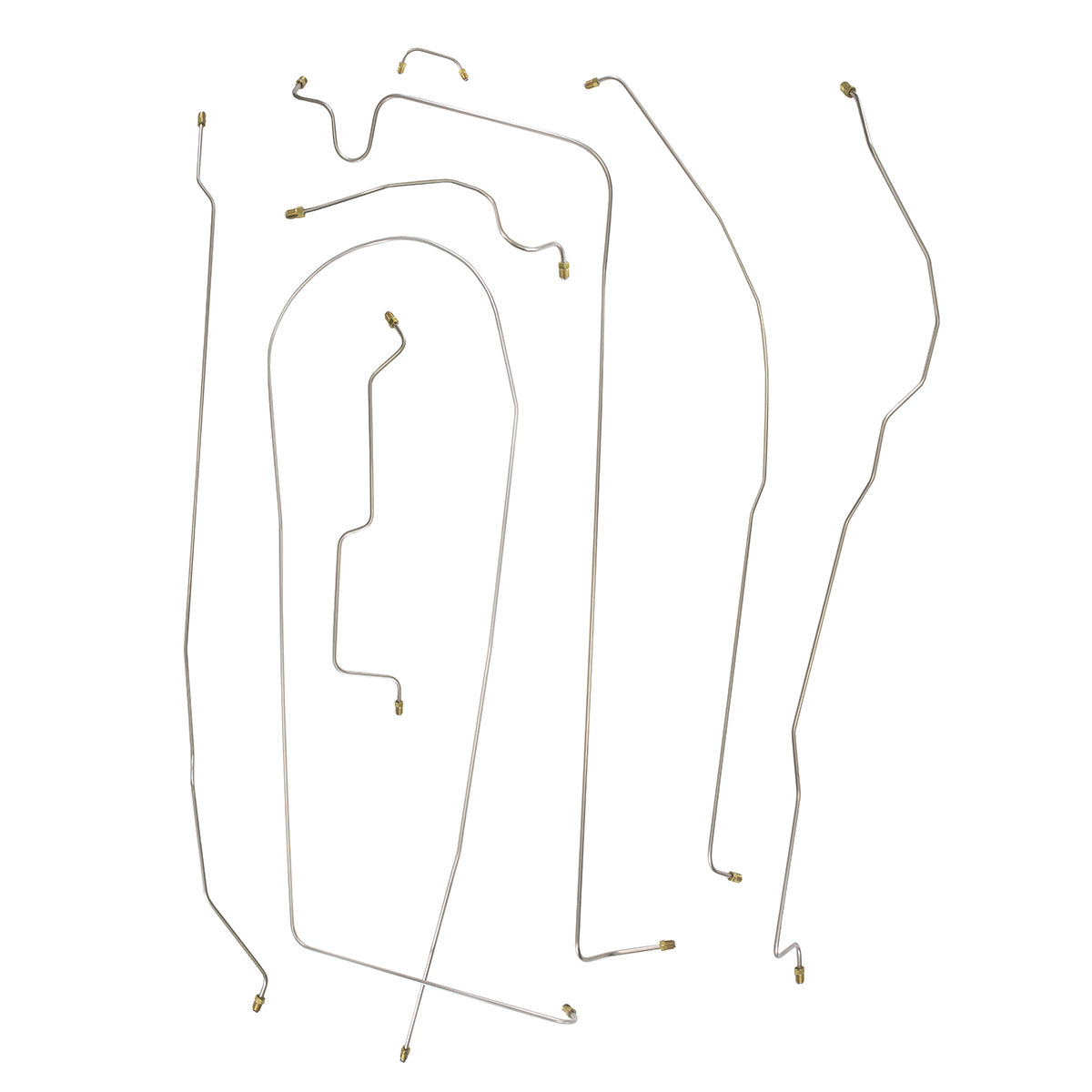 1956-58 Studebaker Hawk Power Brake Line Kit 8pc, Stainless
