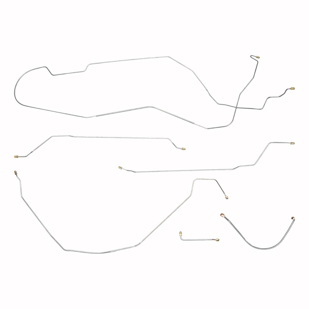 1959-64 Studebaker Lark Two-Door 109" WB w/Hill-Holder Brake Line Kit 6pc, Stainless