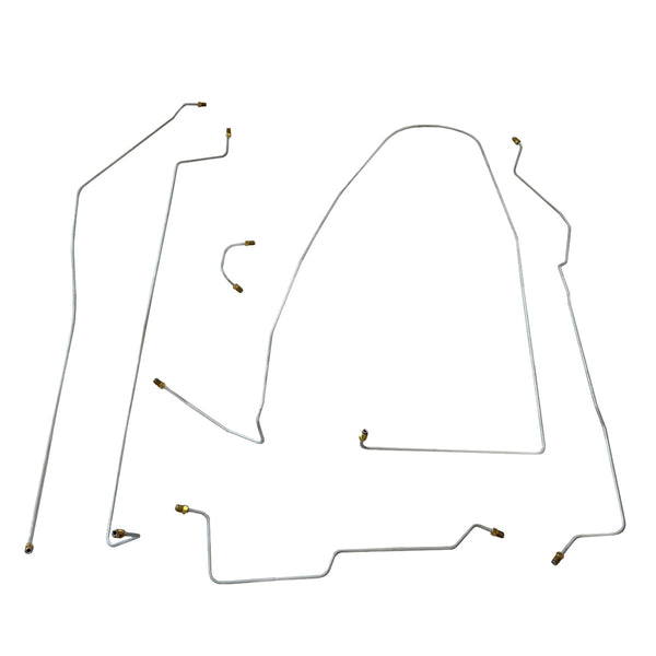 1959-64 Studebaker Lark 113" WB w/o Hill-Holder Brake Line Kit 6pc, Stainless