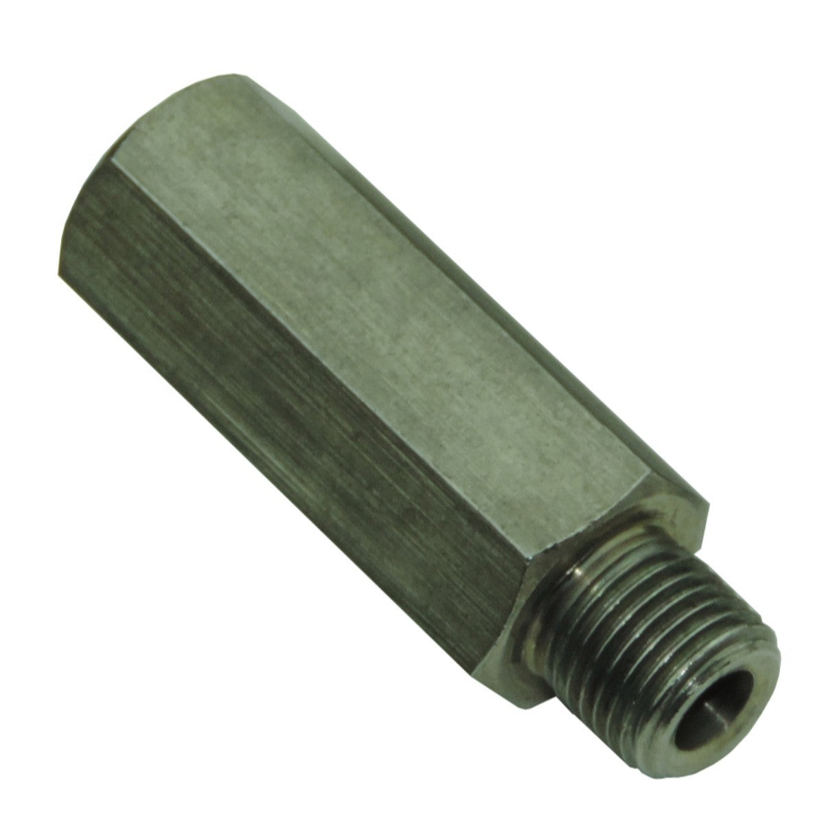 10mm X 1.0 Long Hex Tube Nut For 3/16" Tubing, Stainless Steel