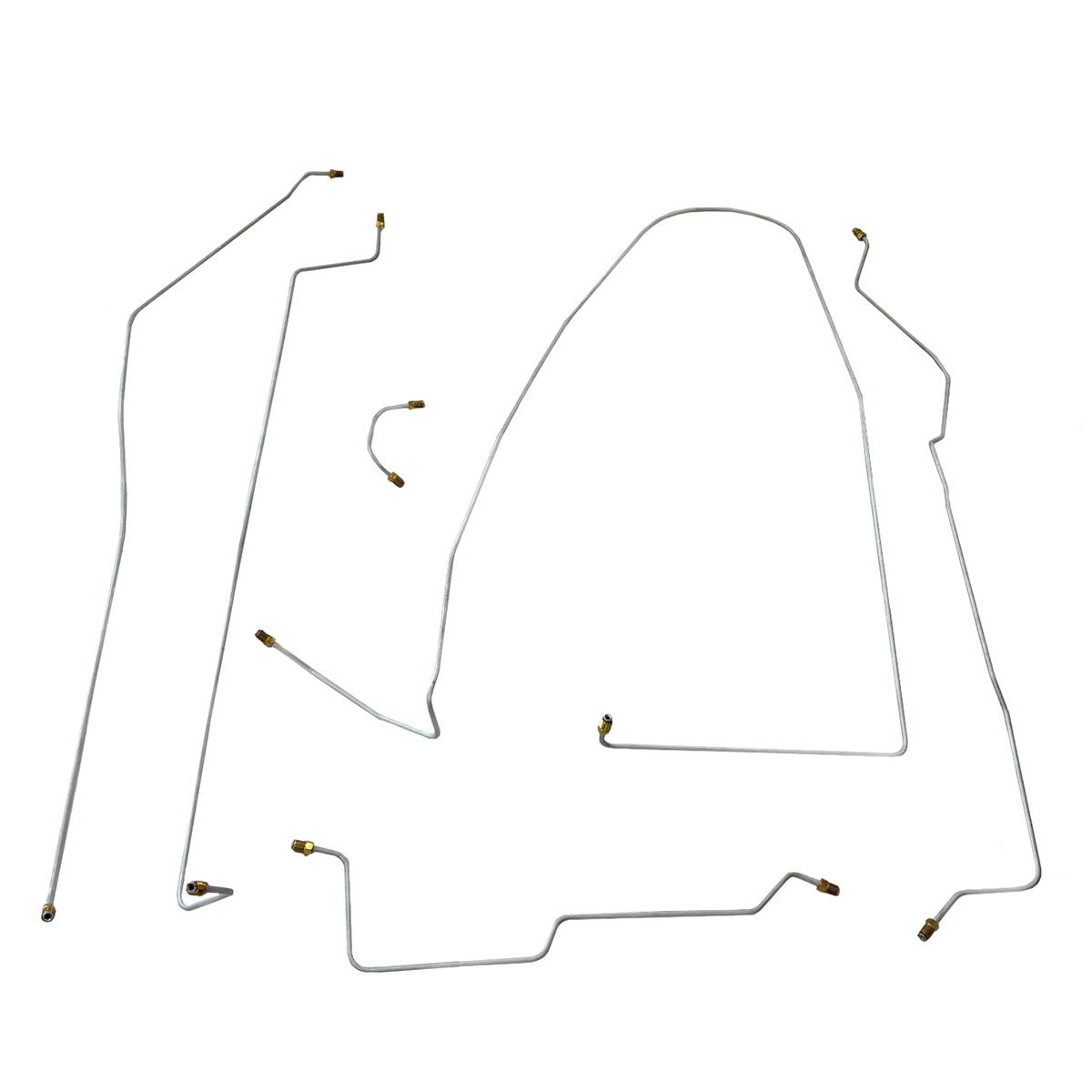 1959-64 Studebaker Lark 113" WB w/o Hill-Holder Brake Line Kit 6pc, OE Steel