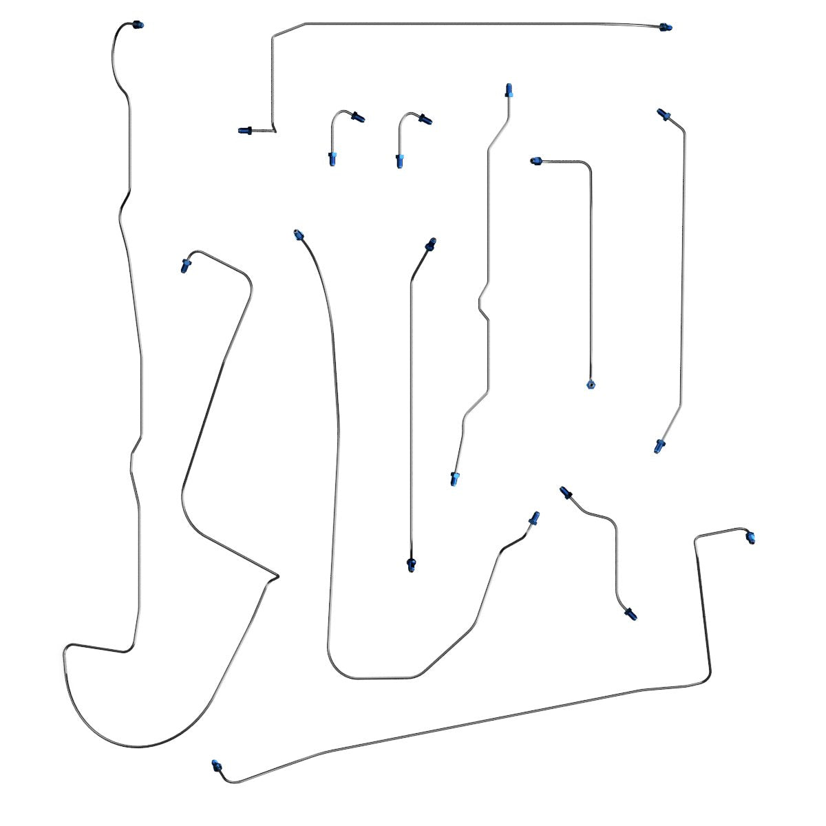 1980-91 Volkswagen Vanagon Complete Brake Line Kit 10pc, Stainless