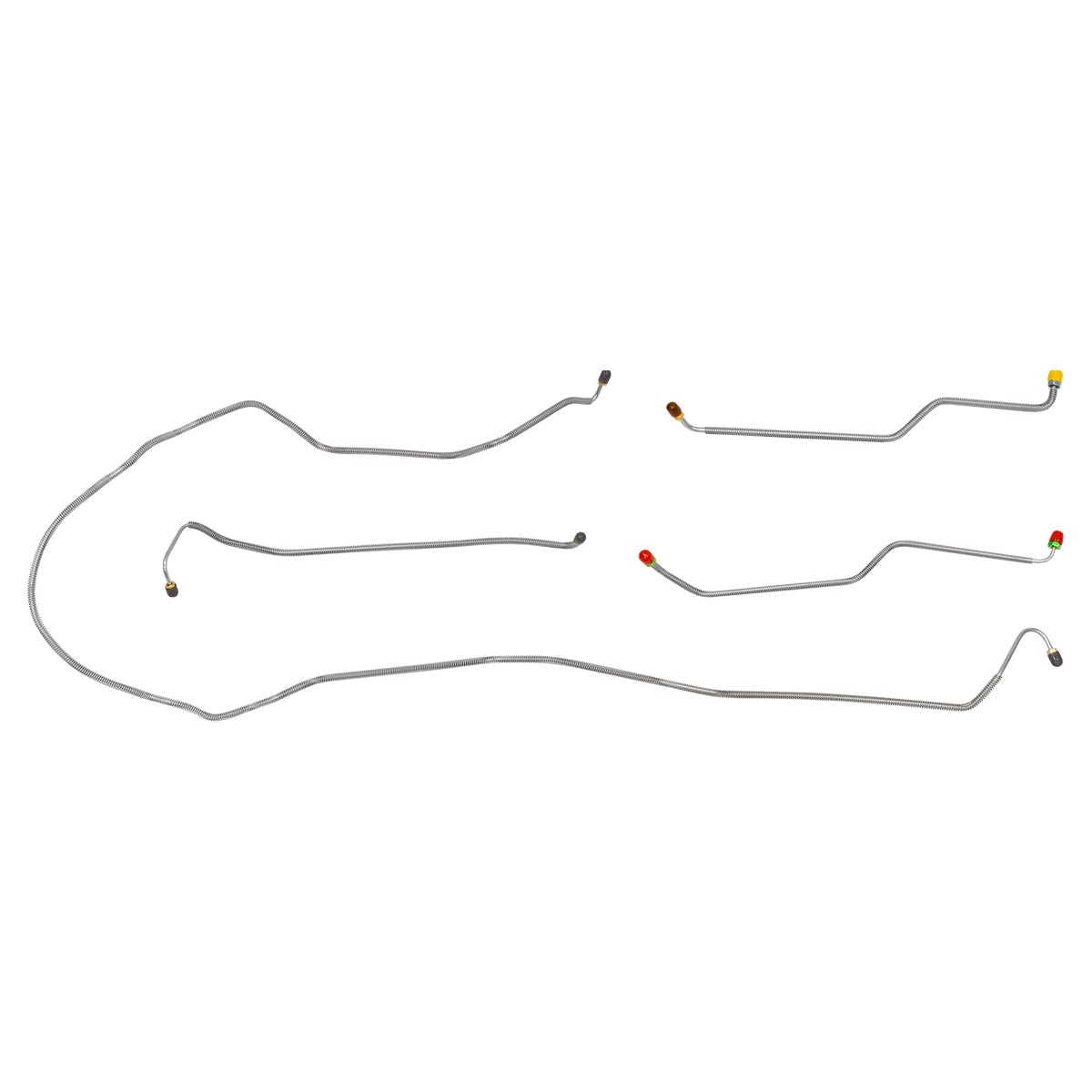 1974-82 Chevrolet Corvette Manual Front Brake Line Kit 4pc Stainless