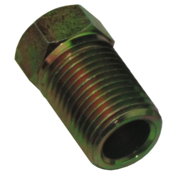 Tube Nut 7/16"-24 Thread, 7/16" Hex for 1/4" Tube, Gold