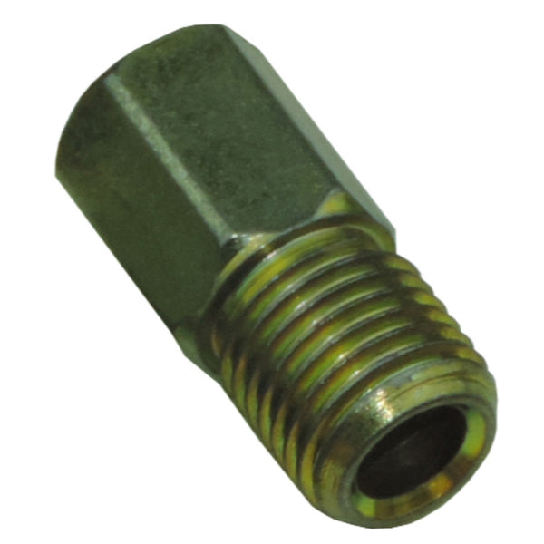 Tube Nut 3/8"-24, 3/8" Long Hex for 3/16" Tube, Gold
