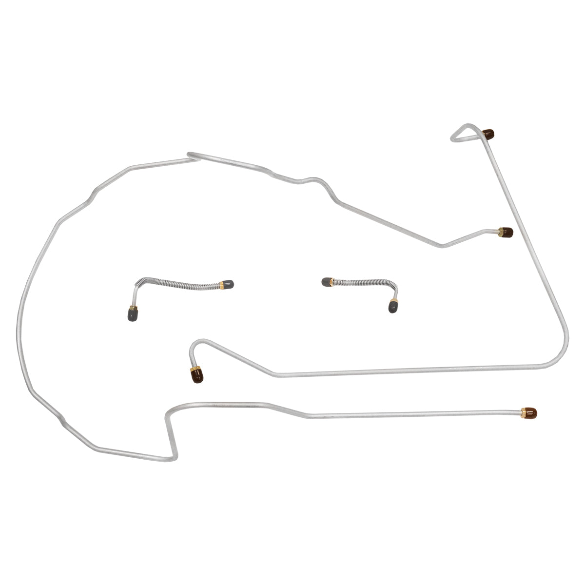 1956-62 Chevrolet Corvette Manual Brake Front Brake Line Kit 4pc OE Steel