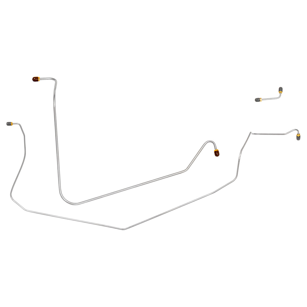 1965-66 Chevrolet Corvette Manual Brake Front Brake Line Kit 3pc OE Steel