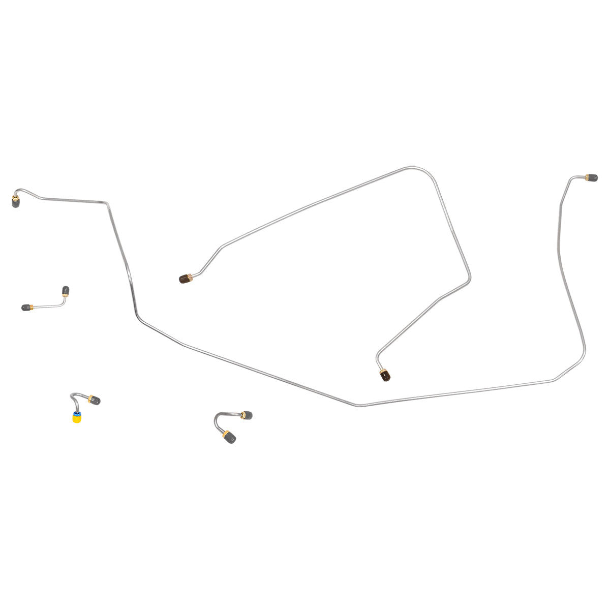 1967 Chevrolet Corvette Power Front Brake Line Kit 5pc OE Steel