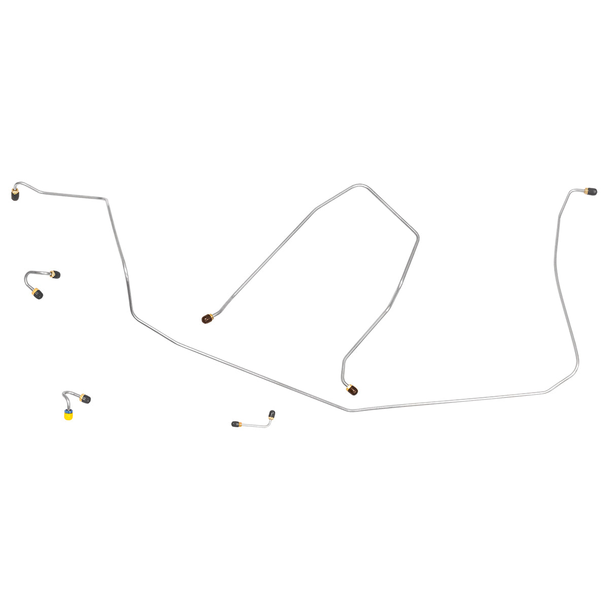 1968 Chevrolet Corvette Power Front Brake Line Kit 5pc OE Steel