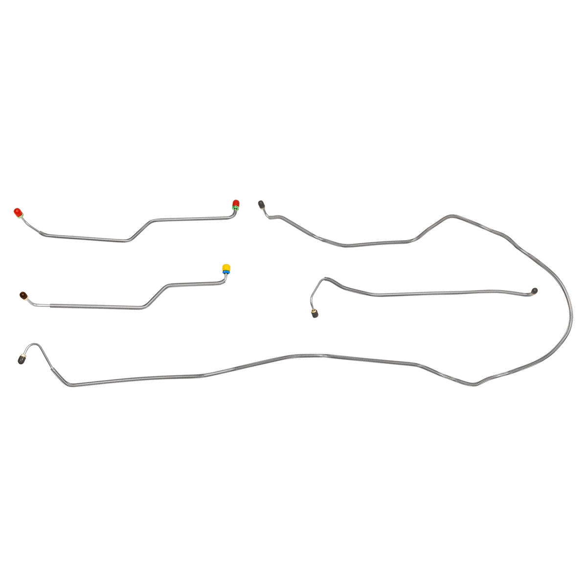 1974-82 Chevrolet Corvette Power Front Brake Line Kit 4pc OE Steel