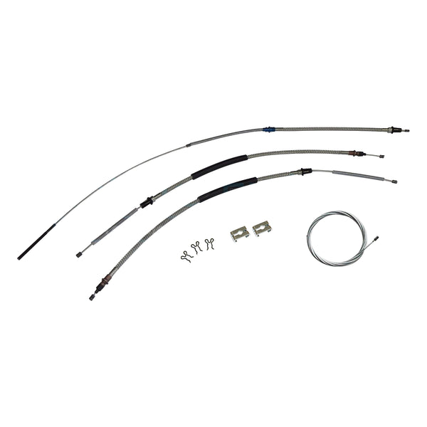 1958-64 Chevrolet Impala Complete Brake Cable Kit, OE Steel