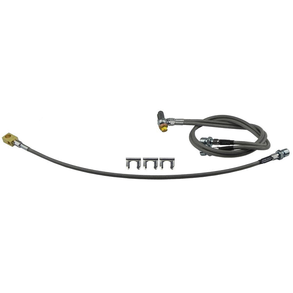 1999-07 Chevrolet GMC Truck, Lifted 2-4" 4WD Front & Center Drop Brake Hoses,  3 Hose Kit, Stainless