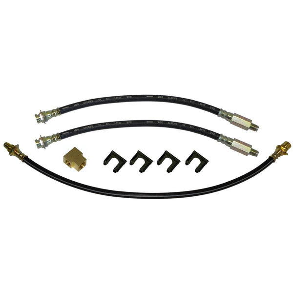 1967-68 Chevrolet, Impala, Caprice, Bel Air - Front Drum / Rear Drum 3 hose Kit. This is for cars with factory drum brakes. 8 pc