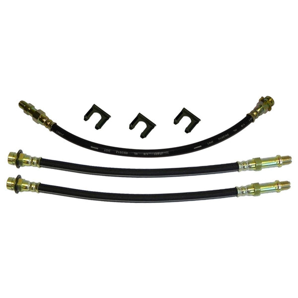 1961-64 GM Corvair - Front Drum / Rear Drum 3 hose Kit. This is for cars with factory drum brakes. 6 pc