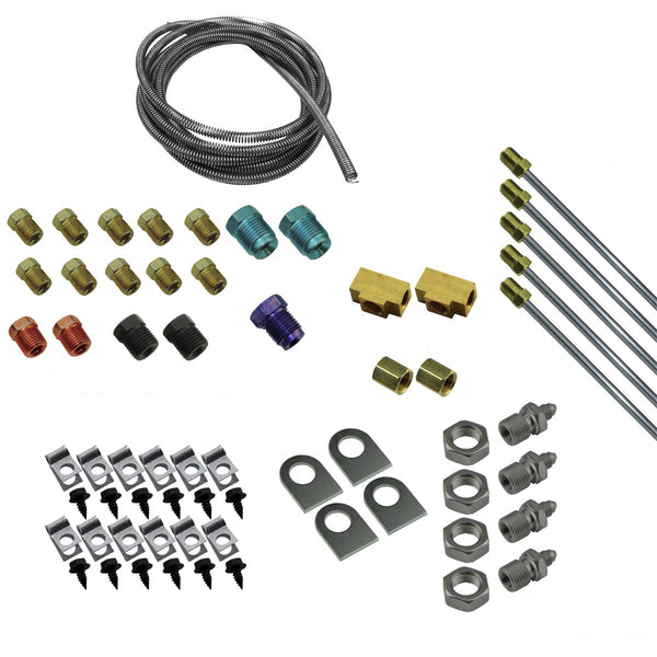 DIY Brake Plumbing Kit For Mopars Includes Tube Brackets And Hardware OE Steel