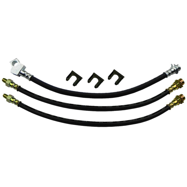 1965-66 Ford Mustang - Front Disc Brakes Rear Drum Hose 6 pc Kit