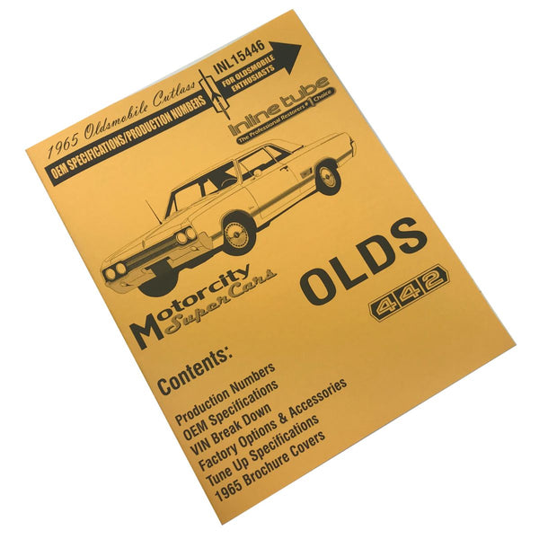 1965 Oldsmobile Cutlass OEM Specifications/Production Numbers Booklet
