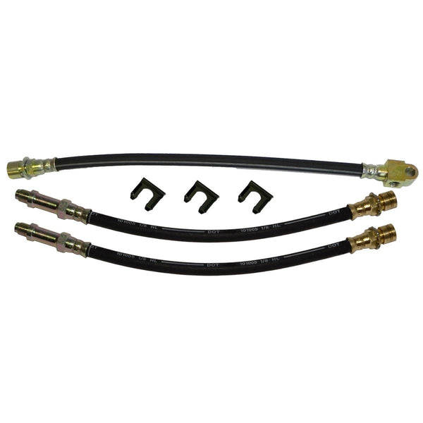 1965 Pontiac Catalina, Bonneville Front Drum / Rear Drum 3 hose Kit. This is for cars with factory drum brakes. 6pc