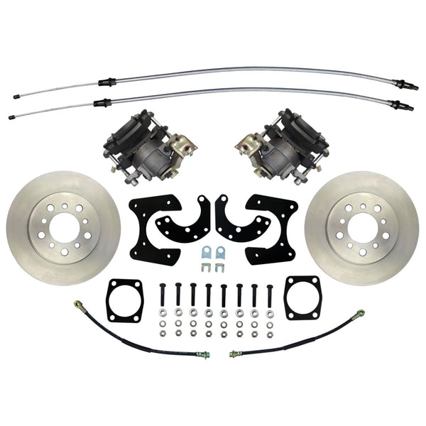 Ford Old Style Rear Disc Conversion Kit w/Standard Rotors w/E-Brake Cable Brackets