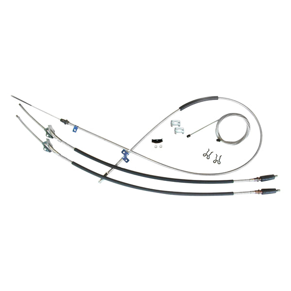 GM Truck Brake Cables 1969-72 Chevy/GMC Truck 3/4 ton, 2wd, T-400, Longbed, Leaf Rear Only, Complete Parking Brake Cable Kit, Stainless