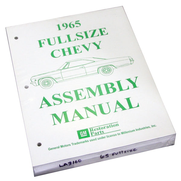 1965 Chevrolet Full Size Car Factory Assembly Manual