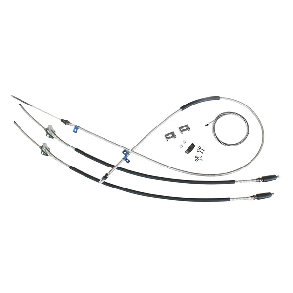 1969-72 Chevrolet GMC Truck 3/4 ton, 4wd, Longbed Complete Parking Brake Cable Kit, OE Steel