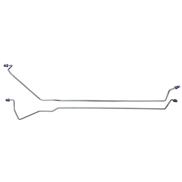 1966-67 GM A Body (Except Chevrolet) 3/16"  Rear Axle Brake Lines, 2pc Stainless
