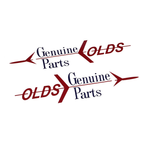 Oldsmobile Parts Left & Right Sticker - Size 4 1/2 x 1 1/4 X Two