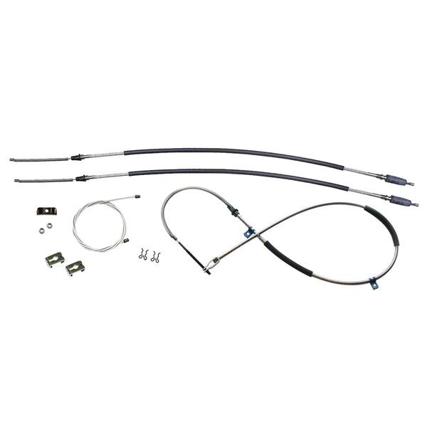 GM Truck Brake Cables 1967-68 Chevy/GMC Truck 1/2 ton, 4wd, Longbed Complete Parking Brake Cable Kit, Stainless
