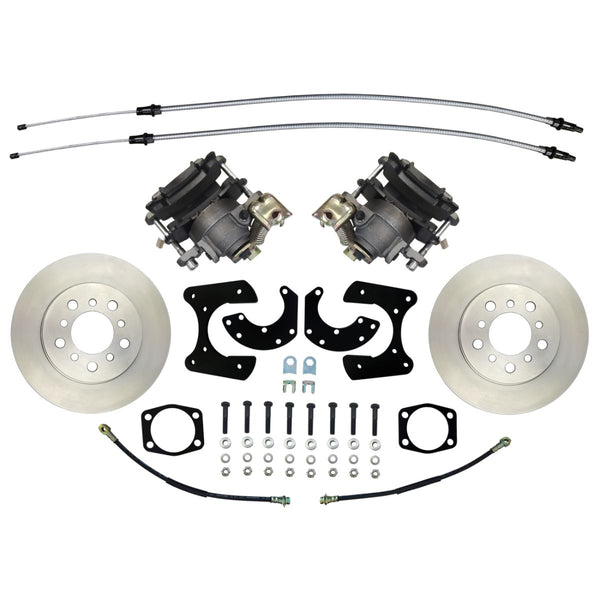 Ford Small Bearing Axle Rear Disc Conversion Kit w/Standard Rotors w/E-Brake Cable Brackets