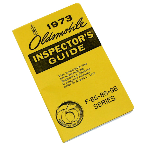 1973 Oldsmobile Inspectors Guide For Cutlass 88 98