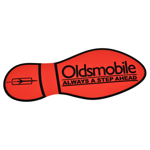 Oldsmobile Sticker Foot Print Orange Left 1pc