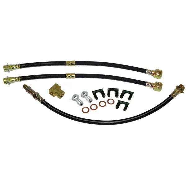 1965 Chevrolet, Impala, Caprice, Bel Air - Front Disc / Rear Drum 3 hose Kit. This is for cars with aftermarket front disc. 14 pc