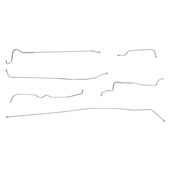 1949-50 Chevrolet Special Convertible w/MT Complete Drum Brake Line Kit 6pc, OE Steel