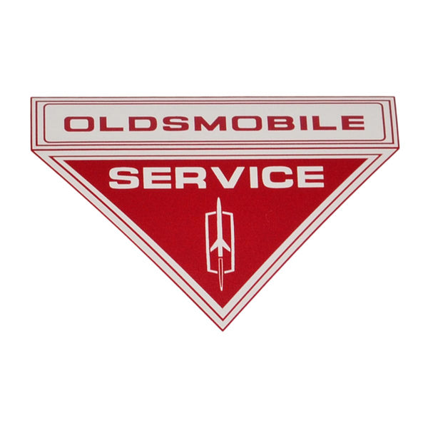 Oldsmobile Service Triangle Sticker - Size 3 1/2 x 2 1/2