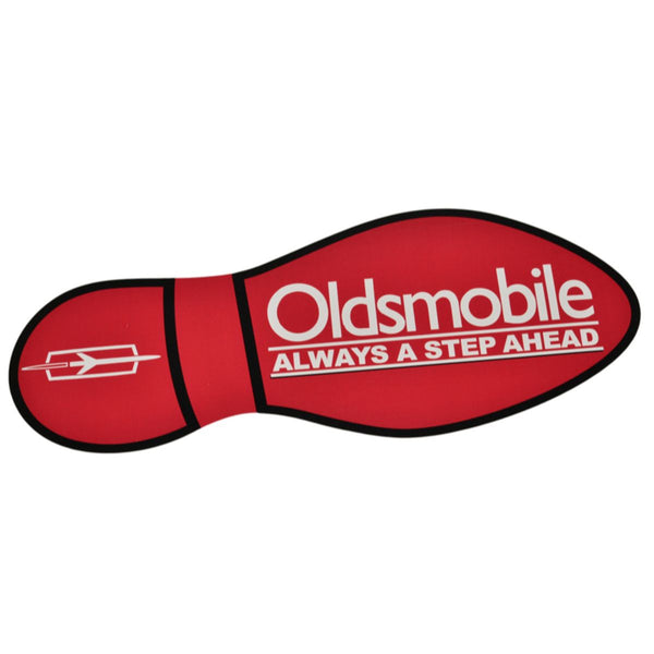 Oldsmobile Sticker Foot Print Red Left 1pc